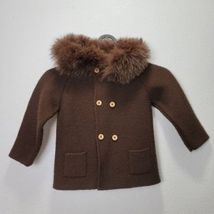 Granlei Luxury Fur Coat Unisex chocolate 2T size